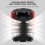 Portable Air Pump for Car - Auto Tire Inflator Tires DC 12 Volt Digital Air Pump with Large LED Backlight Displays Air Tire Compressor for Car, Bicycle, Motorcycle, Basketball - Auto Shut Off