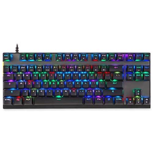 MOTOSPEED 2.4GHz Wireless/USB Wired Mechanical Keyboard 87Keys Led Backlit Red Switches Type-C Gaming Keyboard for Gaming and Typing,Compatible for Mac/PC/Laptop