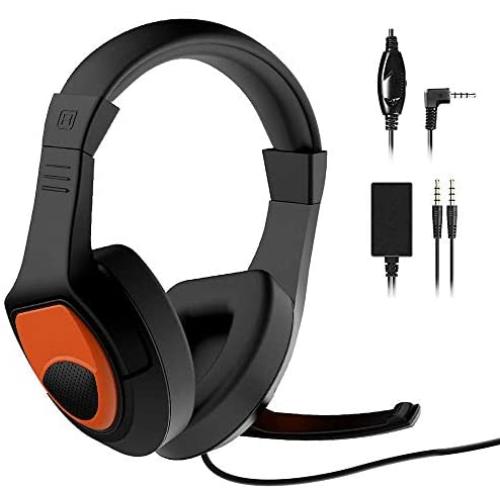 GEEKLIN Gaming Headset for Pc, Ps4 Headset with Surround Sound Stereo, Switch Headset with Audio Chat Adapter, Noise Canceling Headset with Mic