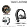 PONYBRO Wireless Headset,Super Lightweight＆Comfortable,HD Sound Wireless Earbuds with Mic,8-Hours Playtime Cell Phone Wireless Earpiece,Hands Free Headphones for Cell Phones,PC,Tablet. Black