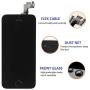 GULEEK for iPhone 5s/Se Screen Replacement Black Touch Display LCD Digitizer Full Assembly with Front Camera,Proximity Sensor,Ear Speaker and Home Button Including Repair Tool and Screen Protector