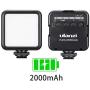 ULANZI VL49 2000mAh LED Video Light w 3 Cold Shoe, Rechargeable Soft Light Panel for DJI OSMO Mobile 3 Pocket Zhiyun Smooth 4 Sony RX100 VII Canon G7X Mark III A6400 6600 Camera GoPro 8 7 6 5 Vlogging