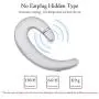 Ear Hook Bluetooth Wireless Headphone,Non Ear Plug Headset with Microphone,Single Ear Noise Cancelling Earphone Painless Wearing with Earbud Case for Android Smartphones,iPhone X 8 7 6 (Silver)