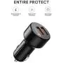 Fast Car Charger, AUKEY 36W Dual Port Quick Charge 3.0 USB Cell Phone Car Adapter for iPhone 11 Pro Max, Samsung Note10+ / S10, Google Pixel 4 XL, iPad, AirPods Pro, and More
