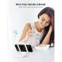 UGREEN Cell Phone Stand for Desk Adjustable Phone Holder Dock Compatible for iPhone 11 Pro Max XS XR 8 Plus 6 7 6S Smartphone, Foldable and Portable (White)