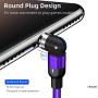 [540°Rotation] Magnetic Phone Charger Cable(3-Pack), 3 in 1 Magnetic Charging Cable, Compatible with Mirco USB, Type C Smartphone and iProduct Device