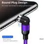 [540°Rotation] Magnetic Phone Charger Cable(3-Pack), 3 in 1 Magnetic Charging Cable, Compatible with Mirco USB, Type C Smartphone and iProduct Device