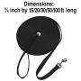 Hi Kiss Dog/Puppy Obedience Recall Training Agility Lead - 15ft 20ft 30ft 50ft 100ft Training Leash - Great for Training, Play, Camping, or Backyard