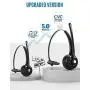 Mpow Pro Trucker Bluetooth Headset V5.0, Wireless Headphones with Microphone for Cell Phone, Office Bluetooth Headset, CVC 6.0 Noise Canceling, On Ear Headphones for Call Center, Truck Driver, Skype Mpow Pro Trucker Bluetooth Headset V5.0, Wireless Headphones with Microphone for Cell Phone, Office Bluetooth Headset, CVC 6.0 Noise Canceling, On Ear Headphones for Call Center, Truck Driver, Skype