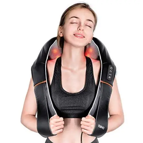 RENPHO Shiatsu Neck and Shoulder Back Massager with Heat, Electric Vibration Deep Tissue 3D Kneading Massage Pillow for Pain Relief on Waist, Leg, Calf, Foot, Arm, Belly, Full Body, Muscles RENPHO Shiatsu Neck and Shoulder Back Massager with Heat, Electric Vibration Deep Tissue 3D Kneading Massage Pillow for Pain Relief on Waist, Leg, Calf, Foot, Arm, Belly, Full Body, Muscles