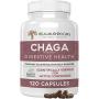 Chaga Extract Mushroom Supplement for Immune Support & Digestion, 120 Caps Organic Chaga Mushroom Powder Capsules, Potent Antioxidant & Immune Booster, Vegan & Non-GMO, Verified Levels of Beta-Glucans
