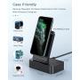 seenda Wireless Charger with 2 USB Ports, 26W 3-in-1 Multi-Device Wireless Charging Stand Station Built-in AC Adapter, for iPhone 11, 11 Pro, XS Max, XR, XS, X, 8 Plus, Galaxy S20, S10, Note10
