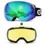 Odoland Magnetic Interchangeable Ski Goggles with 2 Lens, Large Spherical Frameless Snow Goggles for Men & Women, OTG and UV400 Protection Odoland Magnetic Interchangeable Ski Goggles with 2 Lens, Large Spherical Frameless Snow Goggles for Men & Women, OTG and UV400 Protection