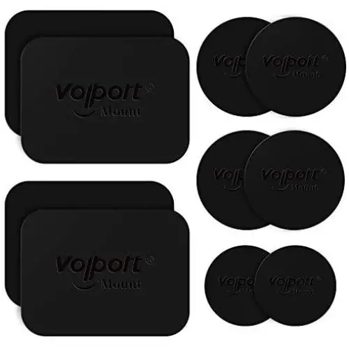 Metal Plate for Phone Magnet, 10 Pack Volport MagicPlate with 3M Adhesive Replacement for Magnetic Phone Car Mount Holder & Cradle & Stand (Vent/CD/Windshield/Dashboard) - Rectangle and Round Metal Plate for Phone Magnet, 10 Pack Volport MagicPlate with 3M Adhesive Replacement for Magnetic Phone Car Mount Holder & Cradle & Stand (Vent/CD/Windshield/Dashboard) - Rectangle and Round