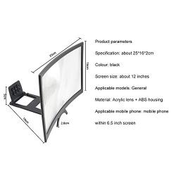 WANYANG Screen Magnifier, HD Mobile Phone Screen Amplifier, Portable HD Curved Screen Smartphone Amplifiers for iPhone and Android All Smartphone Accessories (9.84*6.3*0.8inches)