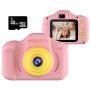 EMAAS Kids Digital Camera - HD Mini Camera Toy Recorder for 3-11 Years Old Kids - Shockproof -1080P Toddler Video Recorder and Photography - Boys & Girls– Includes 32GB SD Card (Pink)