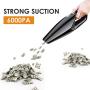 Handheld Vacuum Cordless 6KPA Hand Vacuum Cordless Rechargeable Small Car Vacuum Cleaner with High Power, Wet/Dry Portable Vacuum Hand Vac Cyclonic Suction with Quick Charge (Black)