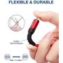 JSAUX USB C to C Cable 60W, 3-Pack [10ft+6.6ft+3.3ft ] Type C Fast Charging Cord Charger Compatible with Samsung Galaxy S20 Ultra Plus S20+ Note 10 10+ A80, Google Pixel 4 3 2 XL iPad Pro 2018 -Red