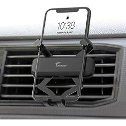 TMINNOV Car Vent Phone Holder,Gravity Air Vent Mount Mobile Phone Holder Compatible with iPhone 7 8 11 X and More Universal Cell Cradles (Black)