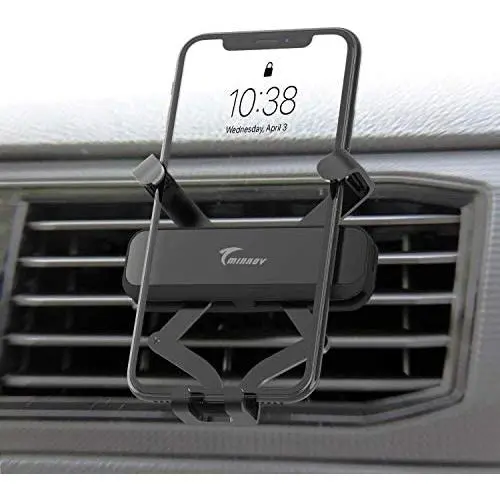 TMINNOV Car Vent Phone Holder,Gravity Air Vent Mount Mobile Phone Holder Compatible with iPhone 7 8 11 X and More Universal Cell Cradles (Black) TMINNOV Car Vent Phone Holder,Gravity Air Vent Mount Mobile Phone Holder Compatible with iPhone 7 8 11 X and More Universal Cell Cradles (Black)