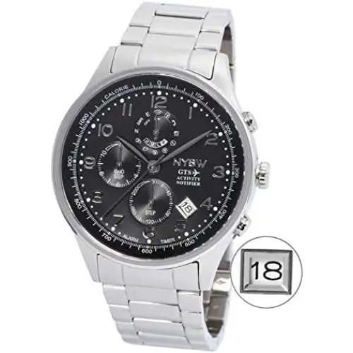 NYSW World Best Thinnest Luxury Smart Watch Analog Atomic Fitness Activity Tracker Hybrid Black Smartwatch Reloj for Men Hombre Women Perpetual Calendar Smart Phone Link Feature: iPhone/Android NYSW World Best Thinnest Luxury Smart Watch Analog Atomic Fitness Activity Tracker Hybrid Black Smartwatch Reloj for Men Hombre Women Perpetual Calendar Smart Phone Link Feature: iPhone/Android