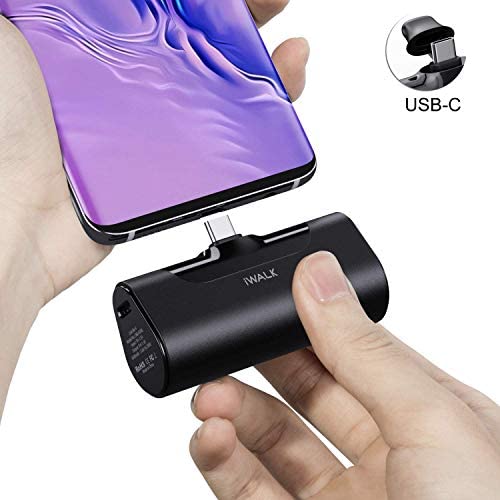 iWALK 4500mAh Portable Charger USB C Battery Pack, Compatible with Samsung Galaxy S10,S9,S8,Note 10/9/8,Moto Z3/2,LG V35/G8/7/5,Nintendo Switch,Google Pixel 4/3/2XL,OnePlus, Black