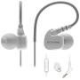 ROVKING Wired Sweatproof Earhook in Ear Sport Workout Headphones Noise Isolating Over Ear Earbuds with Microphone for Running Jogging Gym Exercise Earphones for Android Samsung Cell Phone MP3 White