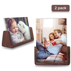 Lezgo 4x6 inch Picture Frame (2 Pack)- Photo Frame Made of Solid Wood Acrylic High-Definition Glass for Table Top Display