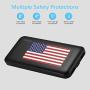 2-Pack Miady 10000mAh Dual USB Portable Charger, Fast Charging Power Bank with USB C Input, Backup Charger for iPhone X, Galaxy S9, Pixel 3 and etc (Flag Edition) …