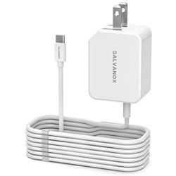 Galvanox Rapid Charger for All Google Pixel Models | Wall Plug Travel Adapter with Folding Prongs | Built in USB-C Cable for Pixel 2,3,3a,4,4XL/4a (PD 18W Output)