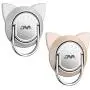 Cat Phone Ring for Magnet Car Mount, Cat Phone Ring Stand for Magnetic Car Mount, Cell Phone Grip Ring Cat Compatible for iPhone/Samsung/Tablet (2 Pack,Silver/Gold)