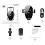 DM Car Phone Mount Air Vent Automatic Clamping Cell Phone Holder for Car Wireless Charger Compatible with iPhone Xs Max/XR/XS/X/8 Plus Samsung Galaxy S9/S8/S7/S6 Edge/Note5 & Other Smartphone