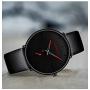Mens Watches Ultra-Thin Minimalist Waterproof-Fashion Wrist Watch for Men Unisex Dress with Leather Band
