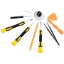 Repair Kit with Tools for All iPhone (4-XS Max), Samsung Galaxy, Note - Magnetic Screwdriver Tool Set for Cell Phones and Mobile Devices - Fix iPhone Screen, Battery with ScandiTech Toolkit