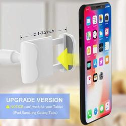 Gooseneck Cell Phone Holder, Universal 360 Flexible Phone Stand Lazy Bracket Mount Long Arms Clamp for Phone 11 Pro Xs Max XR X 8 7 6 6s Plus and Other 3.5~6.5 Device (White)