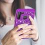 Cbus Wireless Sparkling Glitter Bling Phone Case Compatible with Samsung Galaxy A21 (Purple)