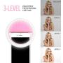 Selfie Ring Light [Upgraded Version], Rechargeable Portable Clip-on Selfie Fill Light with 36 LED for Smart Phone Laptop Photography, Camera Video, Girl Makes up Pink