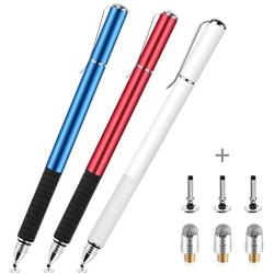 Waysse 3 Stylus Pens for Touch Screens, Capacitive Pen High Sensitivity & Fine Point, Universal Stylus with Clear Disc for iPhone X/8/8plus iPad/iPad Pro/iPad Mini and All Capacitive Touch Screens