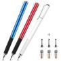 Waysse 3 Stylus Pens for Touch Screens, Capacitive Pen High Sensitivity & Fine Point, Universal Stylus with Clear Disc for iPhone X/8/8plus iPad/iPad Pro/iPad Mini and All Capacitive Touch Screens