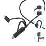 Apple MFI Certified 3-in-1 Cable, Lightning/Type C/Micro USB Cable for iPhone, iPad, Huawei, HTC, LG, Samsung Galaxy, Sony Xperia, Android Smartphones, iPad Pro 2018 and More 3 in 1 Black(3FT)