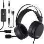 NUBWO N7 USB Gaming Headset, 7.1 Surround Sound Headphones with Noise Reduction Mic and MFB Control for PS4, Xbox One, Nintendo Switch, PC, Laptop, Mobile Phone [3.5mm & USB Jack, Black]