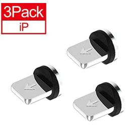 360°Rotating Magnetic Phone Cable Adapter Connector Tips Head for IP