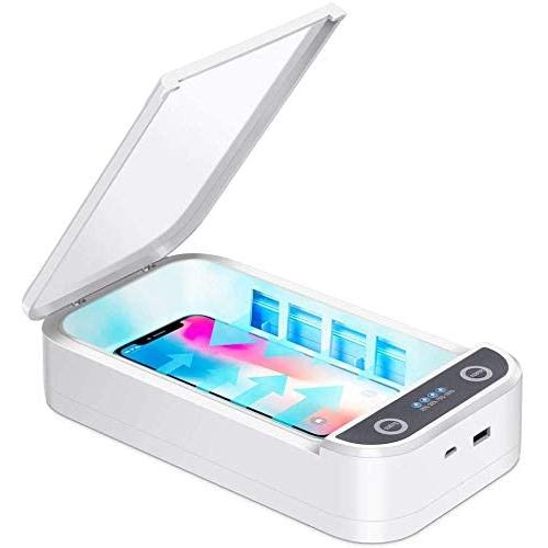 UV Cell Phone Cleaner, Portable UV Lights Smart Phone Sanitizer Phone Cleaner Box Aromatherapy Function Disinfection for All iPhone Android Cellphone Toothbrush Watches Keys