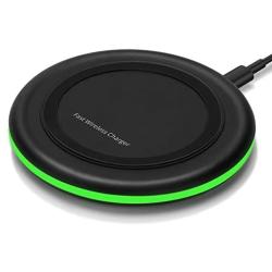 Wireless Charger 10W Qi Fast Wireless Charging Pad,7.5W Compatible with iPhone 11,11 Pro,11 Pro Max,Xs Max,XR,XS,X,8,8 Plus,10W for Samsung Galaxy S10,S10+,S9,S8,Note 10,10+,9,8,AirPods(No AC Adapter)