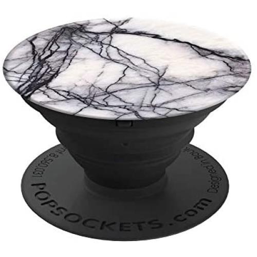PopSockets: Collapsible Grip & Stand for Phones and Tablets - White Marble