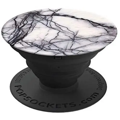 PopSockets: Collapsible Grip & Stand for Phones and Tablets - White Marble