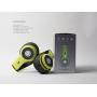 iJoy Matte Finish Premium Rechargeable Wireless Headphones Bluetooth Over Ear Headphones Foldable Headset with Mic (SRG-Lime)