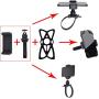 CamKix UTV Side by Side Roll Bar Phone Mount Compatible with Polaris RZR, General, Ranger and Most Other UTV Brands - Holds Smartphones, GoPro, Other Action Cams - Phone Holder Clip, GoPro Mount Incl