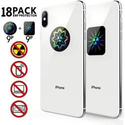 EMF Protection Anti Radiation Shield Sticker for Cell Phone/iPhone/WiFi/Laptop-All Devices, 99% EMR/EMF Protection|Negative Ion|Anti Radiation Shield|EMF Blocker Neutralizer -18 Pack Bundle Deal!