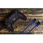 AmazonBasics PlayStation 4 Controller Charging Cable - 6 Foot, Blue